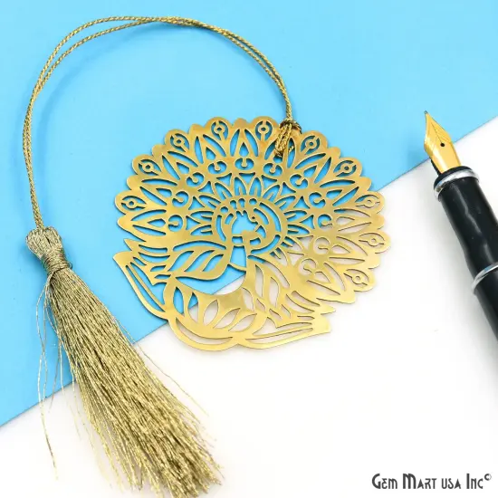 Metal Peacock Bookmark With Tassel. Gold Bookmark, Reader Gift, Handmade Bookmark, Page Marker, Aesthetic Gift. 62mm {2}