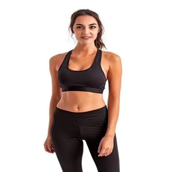 TriDri &reg; Ladies Medium Impact Sports Bra BLACK {1}