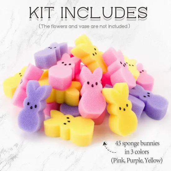 ORIENTAL CHERRY Easter Decorations - Easter Peeps Bunnies Vase Filler Set, Spring Decor Home Indoor Decoration Centerpieces for Tables {5}