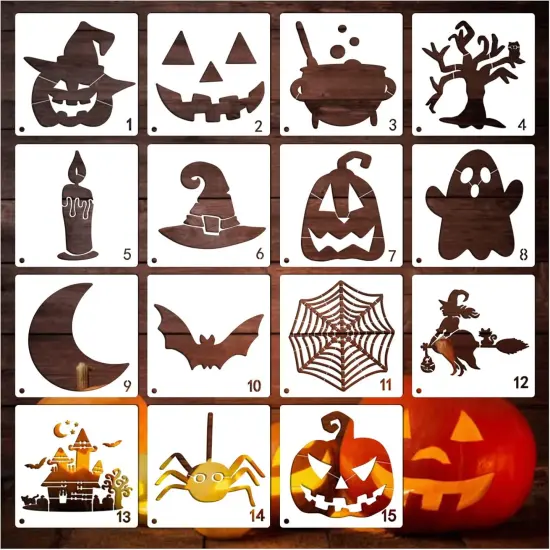 Halloween Stencils(15pcs 8in Halloween) {1}