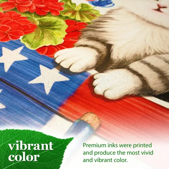 G128 Welcome Kitten Patriotic Garden Flag 12x18 In Double Sided Independence Day Yard Garden Lawn Decoration {6}