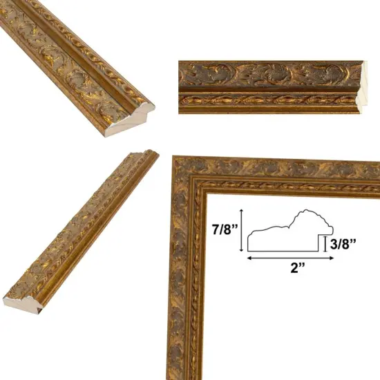 Victorian Antique Gold Orante Picture Frame 11x16 frame {5}