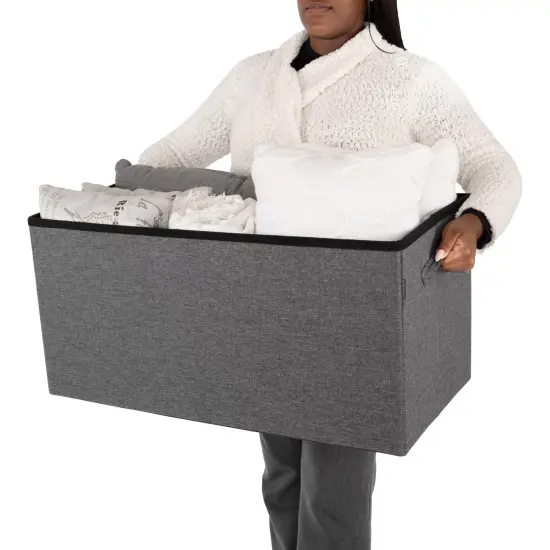 Seville Classics Channel Tufted Storage Trunk with Handles {3}