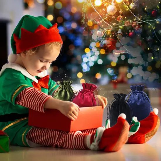 Soft Velvet Gift Bags, 5.5 x7.8inch Dice Storage Bag with Drawstring, Velvet Storage Bag for Tarot Card Holder Bag Jewelry Pouch Enthusiasts Hand Gift Bags {3}