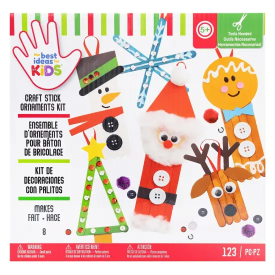 Colorbok Kids Christmas PDQ 4/Pkg-Holiday Popsicle Stick Ornament {1}