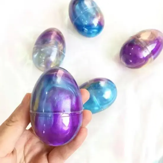 12pcs Easter Slime Egg Kit Galaxy Slime Party Favors for Kids Easter Hunt Easter Basket Stuffers Gifts Stress Relief Slime Egg {5}
