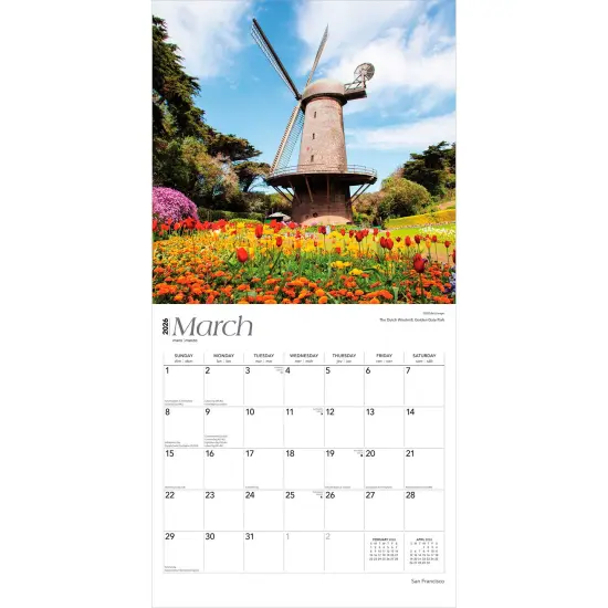 San Francisco | 2026 12 x 24 Inch (Hanging) Monthly Square Wall Calendar | Plastic-Free {3}