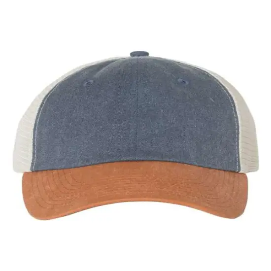 Valucap&reg; Washed Cotton Mesh Back Cap Navy/ Texas/ Stone {1}