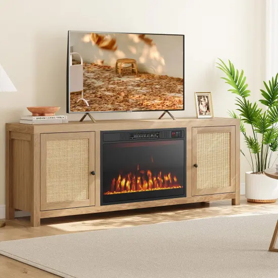 23 Inches Electric Fireplace Heater with Alter Flame Color and Brightness {3}