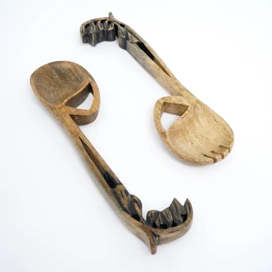 2 Piece Wooden Cooking Utensil Set/Salad Servers {3}