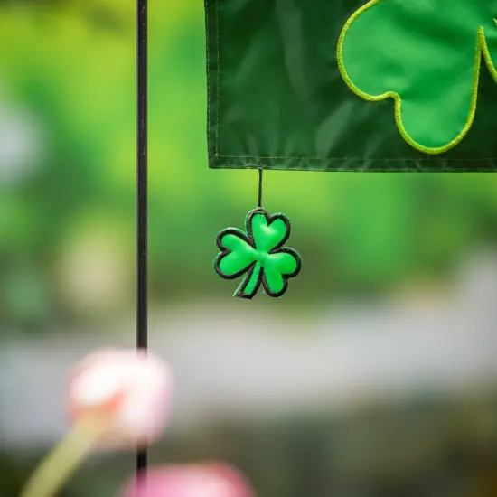 St Patricks Shamrock Garden Flag 2 Sided {3}