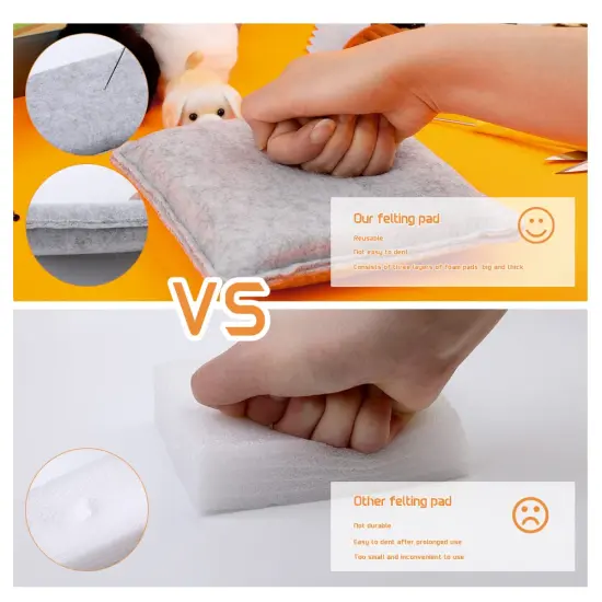 Needle Felt Starter Kit, Needle Felting Kit, Needle Felt Supplies, Wool Felt (Includes Keychain), Needle Felt Pads, Felt Needles, DIY Craft Animal Decor Scissors for Gifts, and Instructions {4}