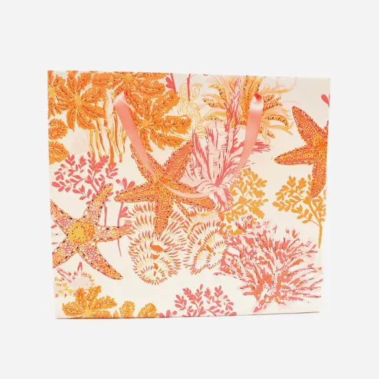 Jumbo Gift Bags 14" X 16" - Pack of 5 by ExpoBazaar Orange/Pink {2}