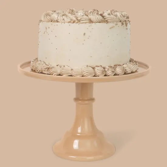 LARGE LATTE BROWN MELAMINE CAKE STAND {4}