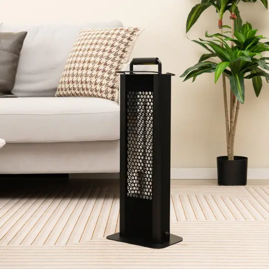 IP65 Waterproof Aluminum Heater with Double-Sided Heating and Overheat Protection-Black {3}