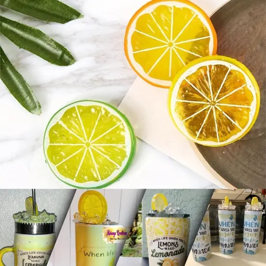 30pcs Artificial Lemon Slices {4}