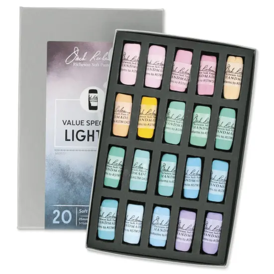 Richeson Soft Handrolled Pastels - Lights 1, Set of 20 {1}