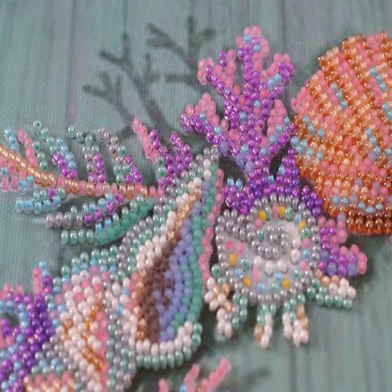Bead Embroidery Kit - Wreath of shells {2}