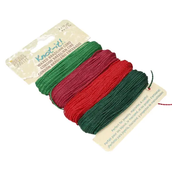 The Beadsmith Brazillian Waxed Cord Mix Vintage Christmas {5}