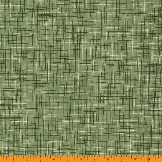 Mook Fabrics Linen Look Flannel Fabric [108 in. Wide] - By The Yard Hedge Green {3}