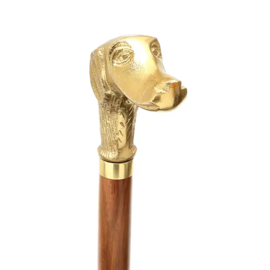Decorative Vintage Metal Dog Design Handle Walking Stick-Walking Cane-36" {3}