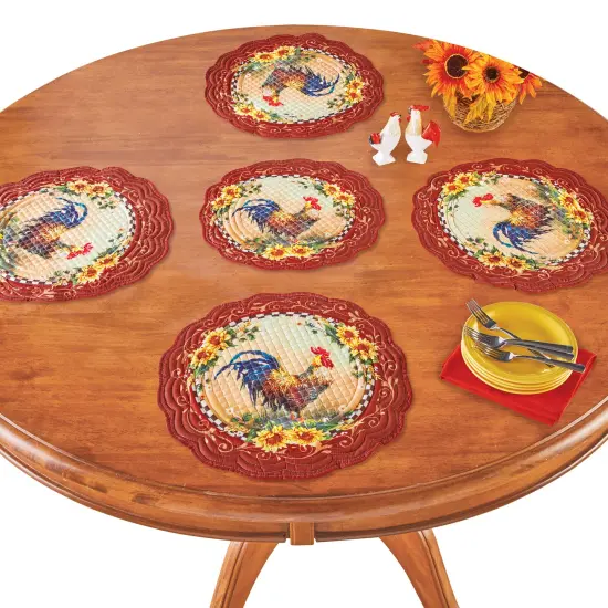 Collections Etc Country Rooster Table Placemats - Set of 5 {2}