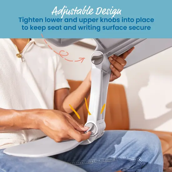 The Surf Folding Portable Lap Desk, Large, Flexible Seating Light Grey {5}