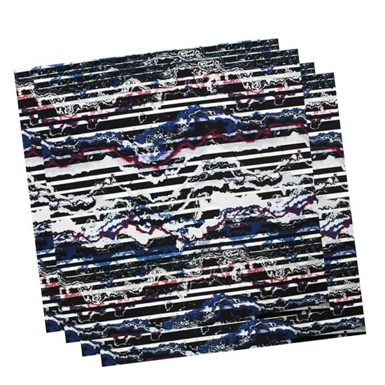 Distressed Stripes Printed Spandex {5}