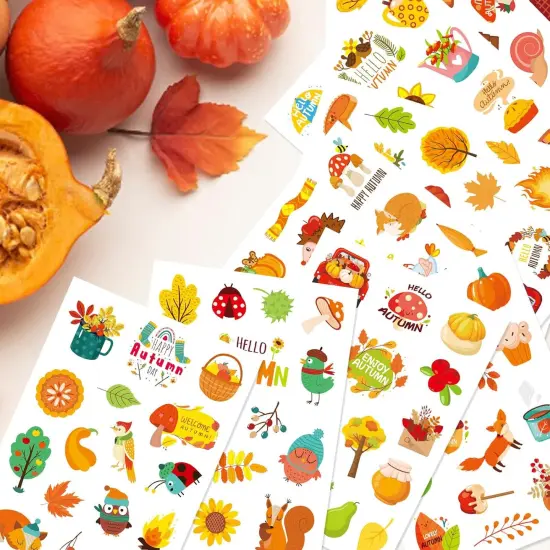 Hello Fall Stickers 484 PCS Autumn Stickers for Kids {4}