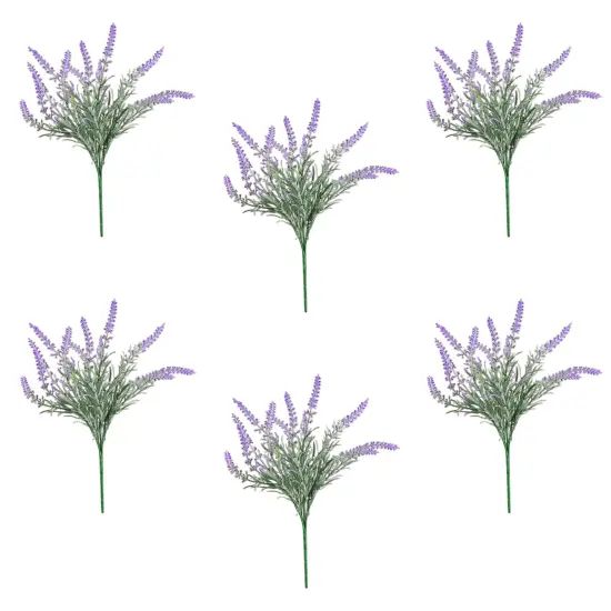 Northlight Artificial Lavender Floral Sprays - 14" - Purple - Set of 6 {3}
