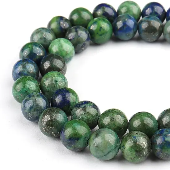 Natural Stone Beads Gemstone Beads for Jewelry Making - Crystal Beads for Bracelets, 8mm Jasper Beads Round Loose Beads(44-47pcs, 8mm, Chrysocolla) {5}