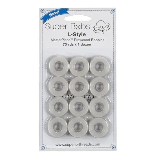 Super Bobs Cotton #151 Canvas (L Style) 12 pack pre-wound bobbins {1}