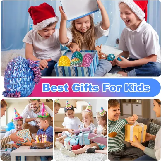 4 PCS Dragon Egg, 3D Printed Dragon Eggs with Dragon Inside Surprise Mystery Dragon Egg Fidget Toy {5}