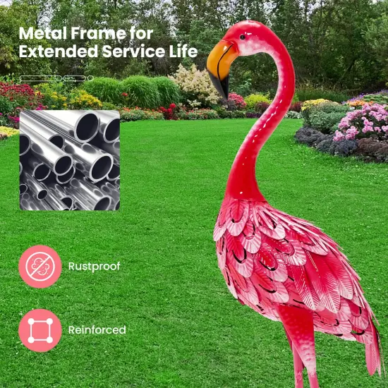 2-Piece Flamingo Garden Statue Set {2}
