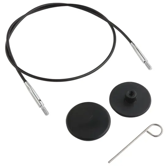 KnitPro Stainless Steel Fixed Cable W/Connectors 24"-W/Cable Key & 2 End Caps {1}