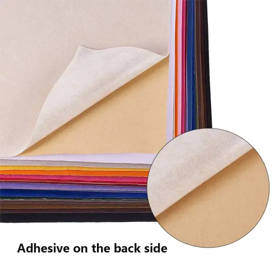 19 Colors 8.3x11.8 Velvet Fabric Sticky Back Adhesive Back Sheets A4 Self-Adhesive Velvet Fabric Sheet for Halloween Christmas Decor Art and Craft Making {6}