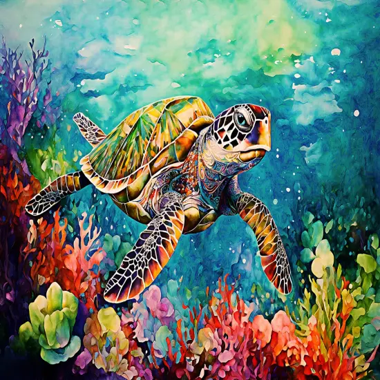 Sunsout Out for a Swim 550 pc Jigsaw Puzzle 71372 {1}