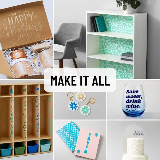 Cricut Smart Vinyl - Permanent, Ocean Blue, 13 in x 5 ft(1) {4}