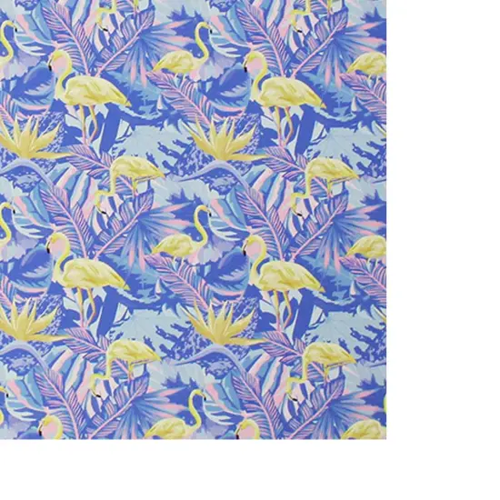Pastel Flamingos and Palms Printed Spandex {3}