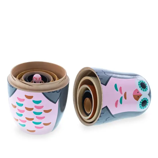 Set of 6 Animals Wooden Nesting Dolls {5}