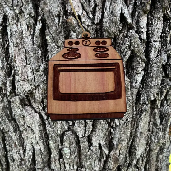Stove - Cedar Ornament {5}