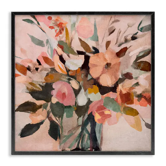 Stupell Industries Blush Abstract Bouquet Framed Giclee Wall Art Design by Sasha {1}