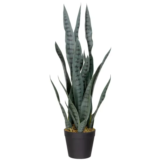 Northlight Real Touch™️ Artificial Two Tone Potted Snake Plant - 29" Green {3}