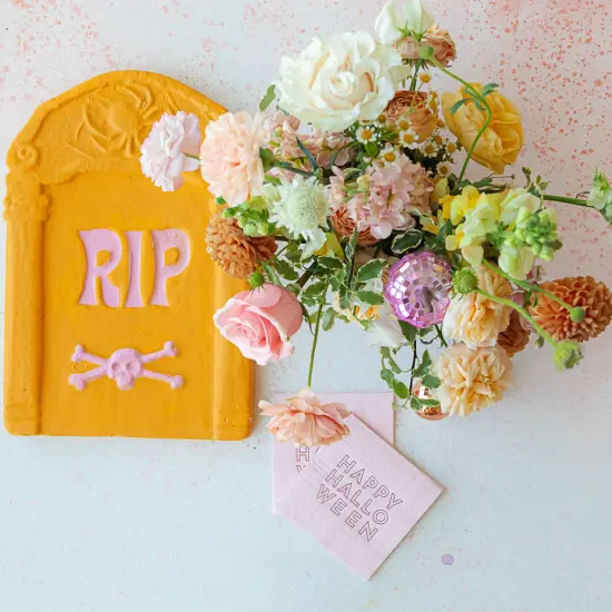 HAPPY HALLOWEEN PINK COCKTAIL NAPKINS {2}