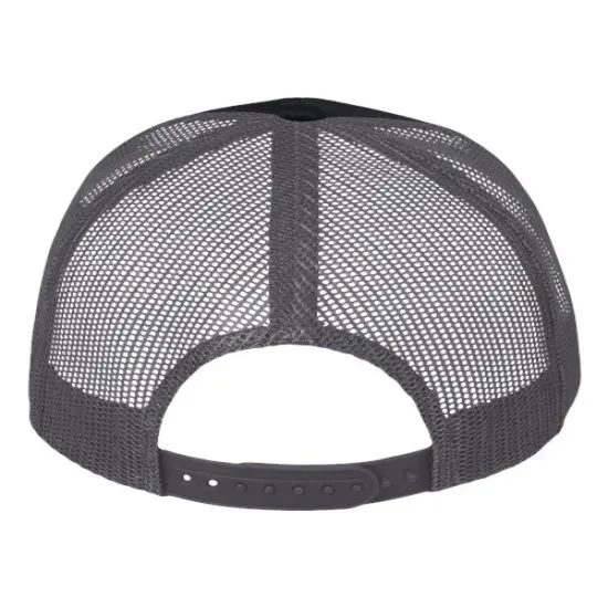 Valucap&reg; Mesh Back Twill Trucker Cap Black/ White {8}