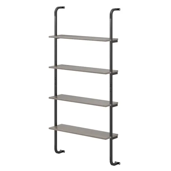 4-Tier Industrial Pipe Shelving with Metal Frame Perfect for Living Room or Kitchen Rustic Brown {8}