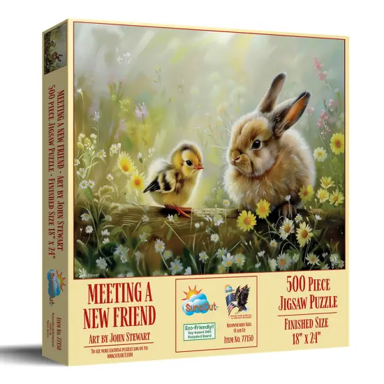Sunsout Meeting a New Friend 500 pc Jigsaw Puzzle 77150 {3}