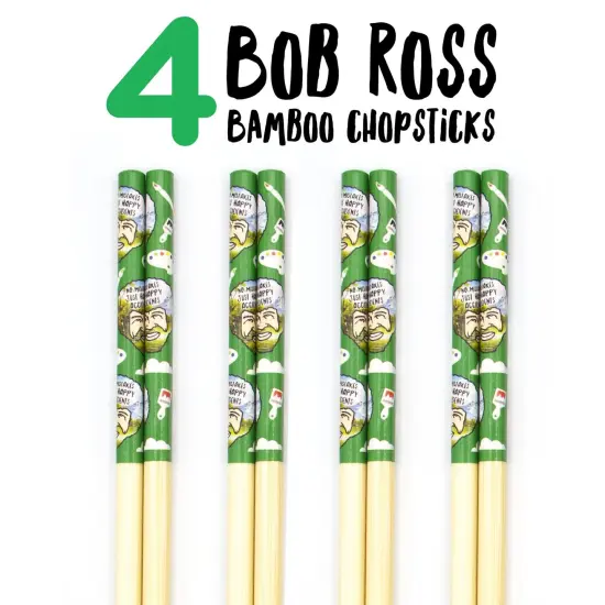 Bob Ross GAMAGO Cast Bamboo Chopsticks | Set of 4 {3}