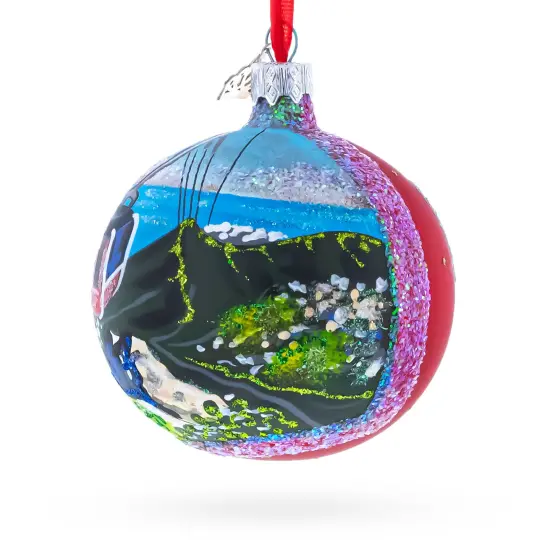 Table Mountain Aerial Cableway, Cape Town, South Africa Glass Ball Christmas Ornament 3.25 Inches {4}