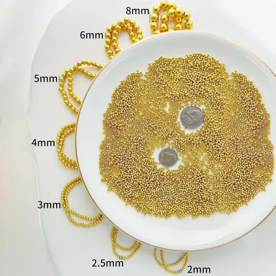 18K Gold Genuine 925 Sterling Silver Beads for Jewelry Making 100Pcs 2.5MM Smooth Round Beads Ball Spacer Beads for Bracelet Necklace Jewelry DIY Crafts {4}